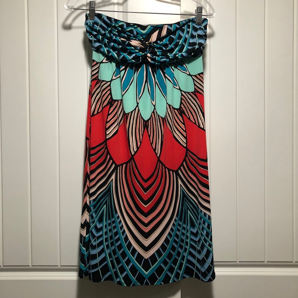 Nicole Miller Strapless Cocktail Dress